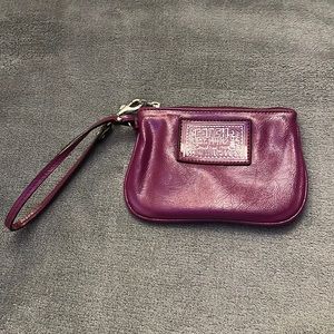 EUC Coach Poppy Berry Purple Wristlet